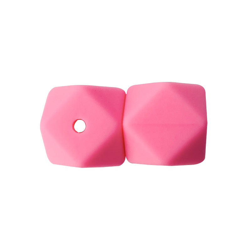 Wholesale 17MM 50PCS Hexagon DIY Colorful Beads Silicone